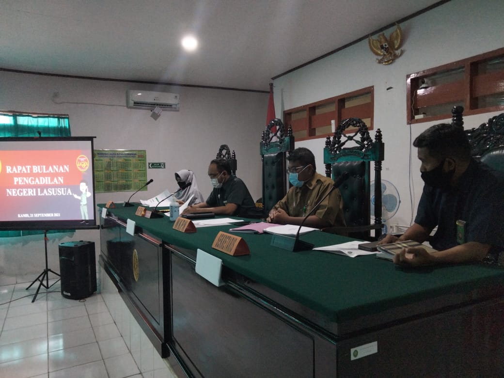 Rapat Bulanan Pengadilan Negeri Lasusua Periode September 2021