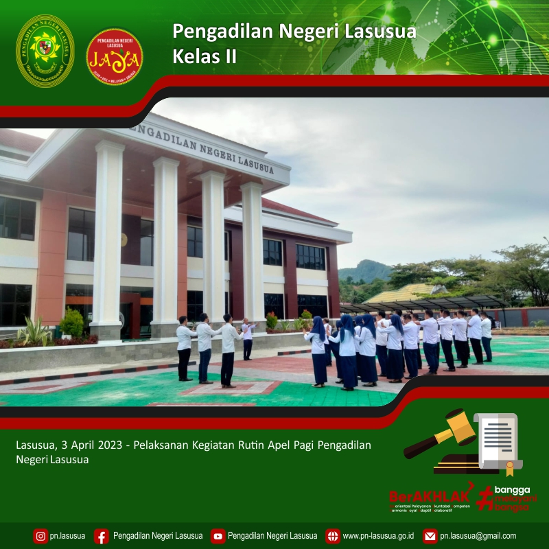 Pelaksanaan Apel Pagi Pengadilan Negeri Lasusua