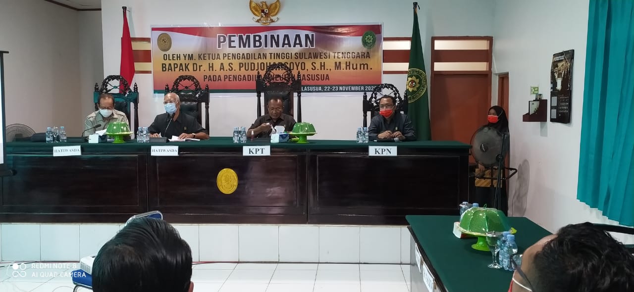 Pembinaan Oleh Ketua Pengadilan Tinggi Sulawesi Tenggara