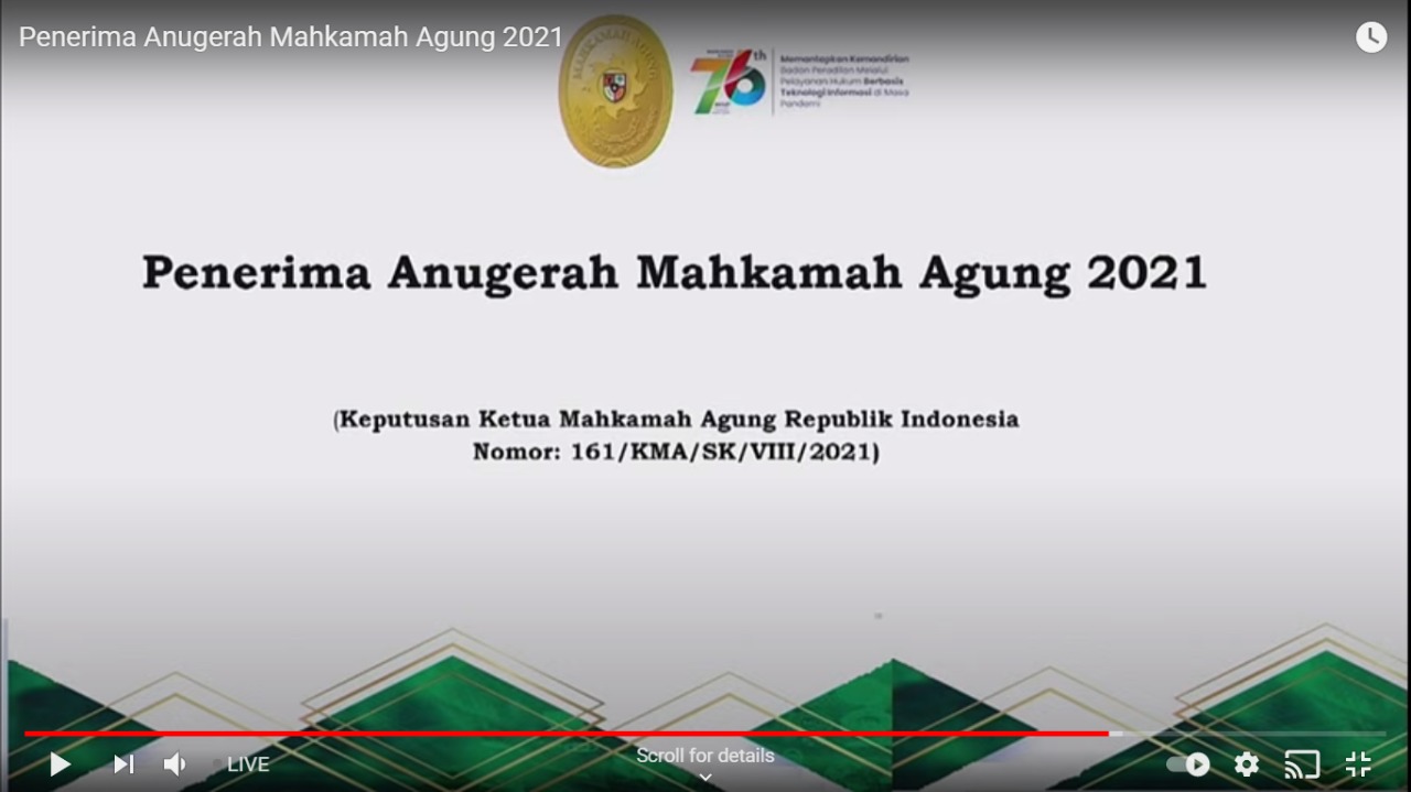 Pengadilan Negeri Lasusua Peringkat ke-2 Kategori pelaksanaan Peradilan Elektronik Pengadilan Kelas II Peradilan Umum