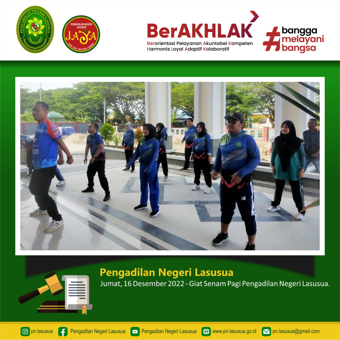 Giat Senam Pagi Pengadilan Negeri Lasusua