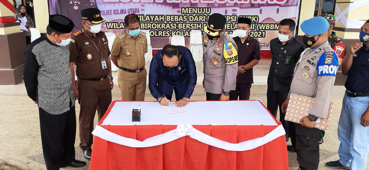 Ketua Pengadilan Negeri menghadiri Undangan Pencanangan Pembangunan  ZI Polres Kolaka Utara