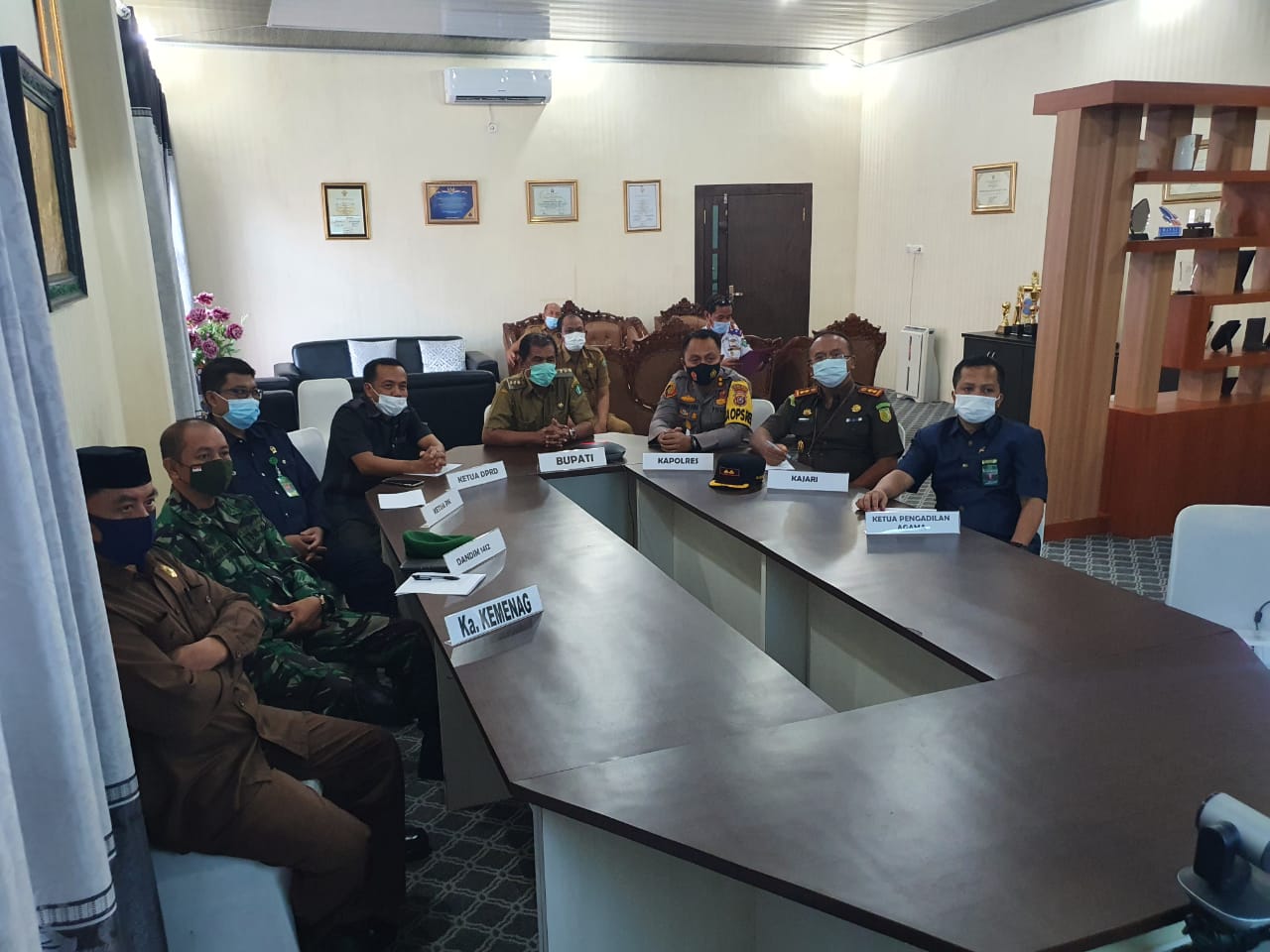 Rapat Koordinasi Tentang Penegakan Protokol Kesehatan & Penanganan Covid-19 di daerah